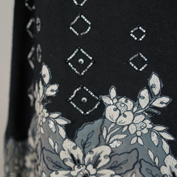 Escada Black Lace-Hem Sweater - Picture 5 of 6